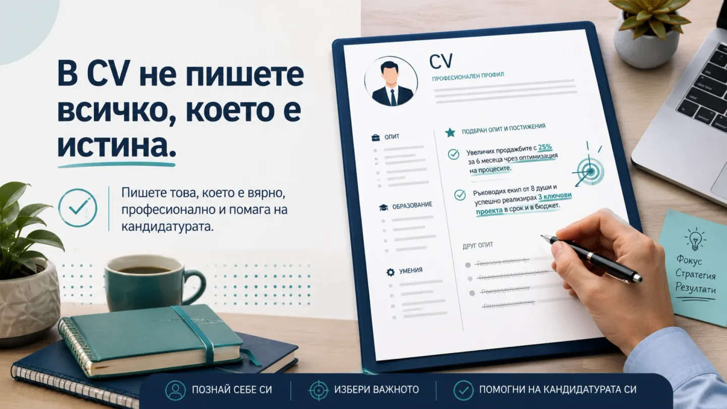 Какво да пишем в CV: не всичко, което е истина, а това, което е вярно и помага
